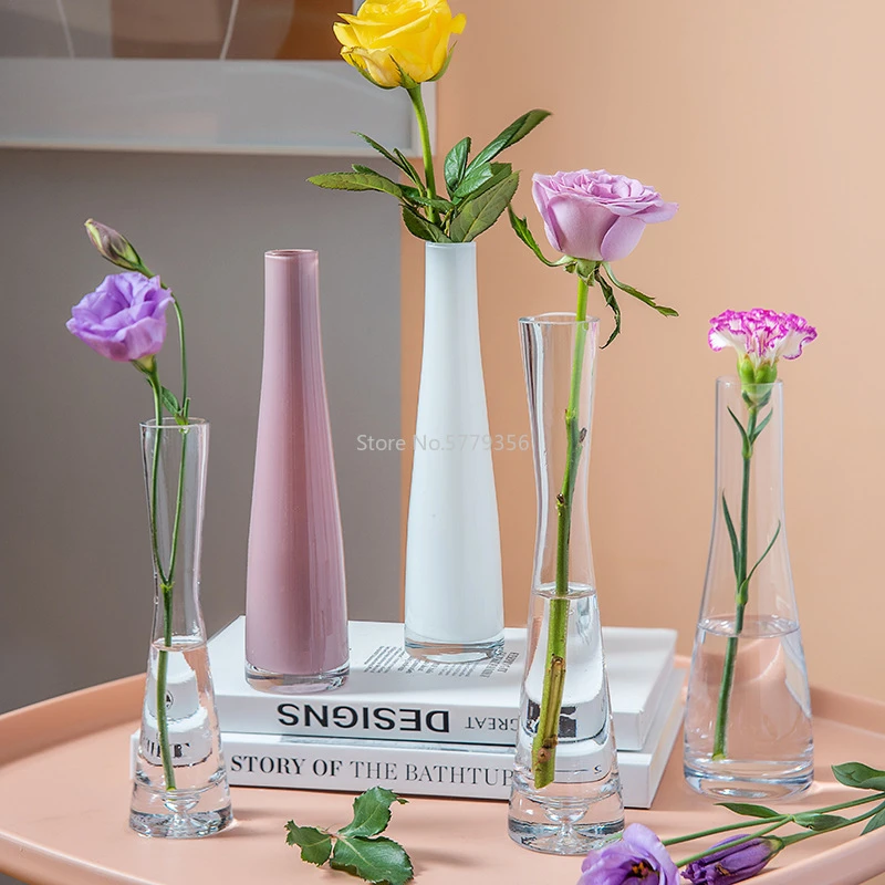 YYLI Ceramic Vase Small Dry Flower Flower Arrangement Modern Living Room Decoration Home Decoration Color : Pink 