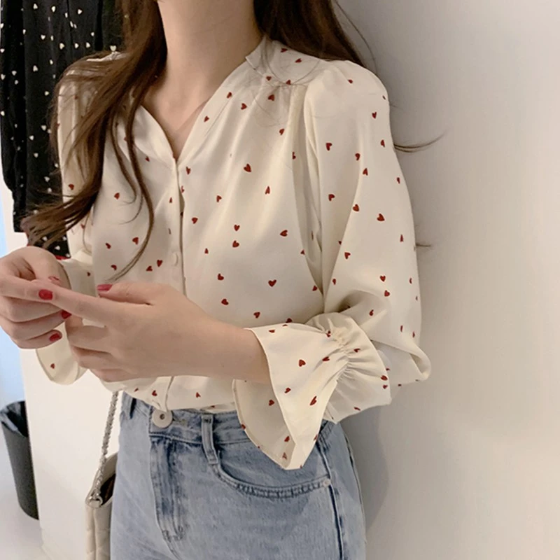 multi colored polka dot blouse