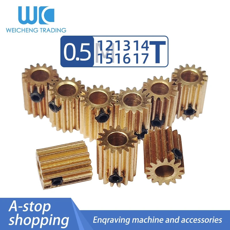 10pc 0.5M 12/13/14/15/16/17 Teeth 0.5mod Gear Rack Spur Gear Precision Copper Steel Cnc Pinion 15T Length (L) 12mm