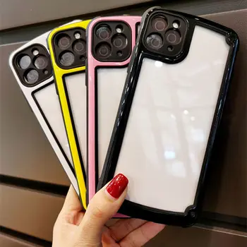 Luxury Transparent Phone Case For Apple iPhone 11 12 Pro Max mini SE 2020 X XR XS Max 7 8 Plus Camera Candy Color Cover Case 2
