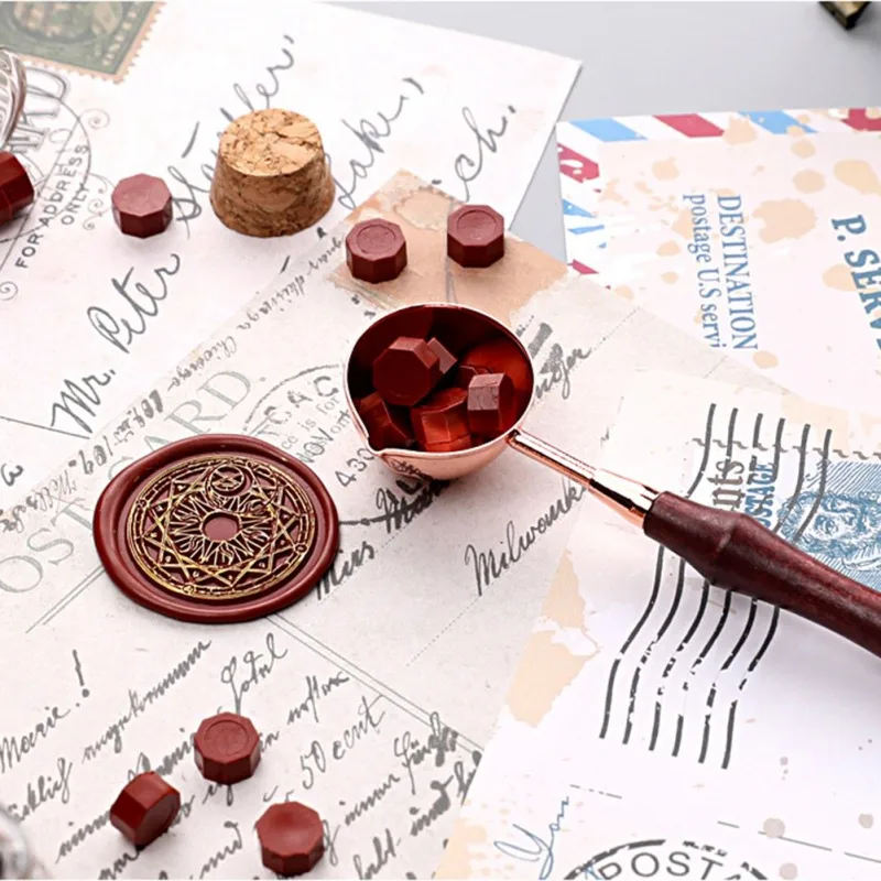 

Vintage Seal Stamp Wax Beads Sticks Melting Glue Furnace/Spoon Tool Seal Stamp Candle Stove Pot Stamp Wax