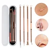 4 5 Pcs Stainless Steel Blackhead Remover Tool Kit Face Massage Whitehead Pimple Spot Comedone Acne Extractor Face Massager ► Photo 1/5