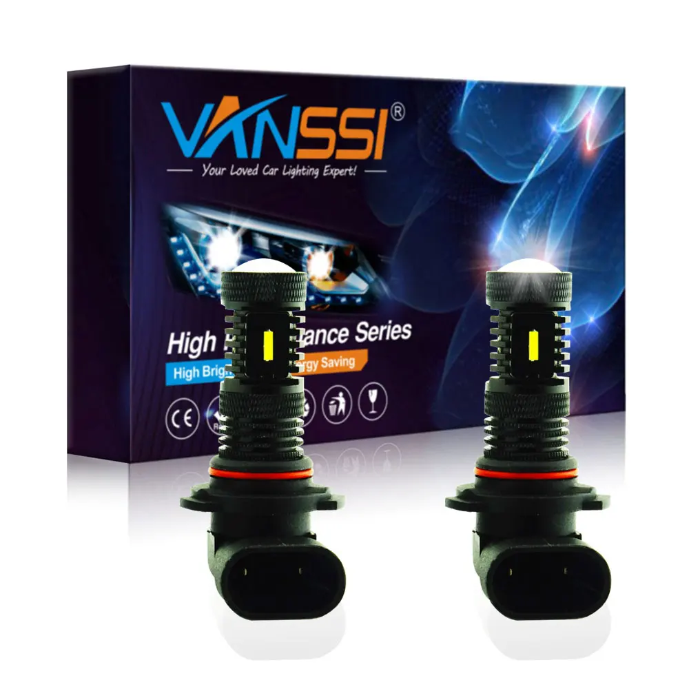 VANSSI 2x9140 H10 9145 светодиодный противотуманный свет лампы 2400lm супер яркий 9140 9040 9045 H10 светодиодный лампы высокой мощности CSP-4 светодиодный 6000K белый