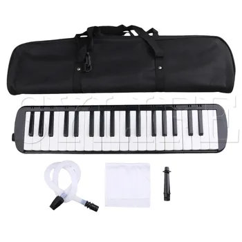 

Plastic Black 46x11x3cm 37 Piano Keys Melodica Harmonica w/ Carrying Bag