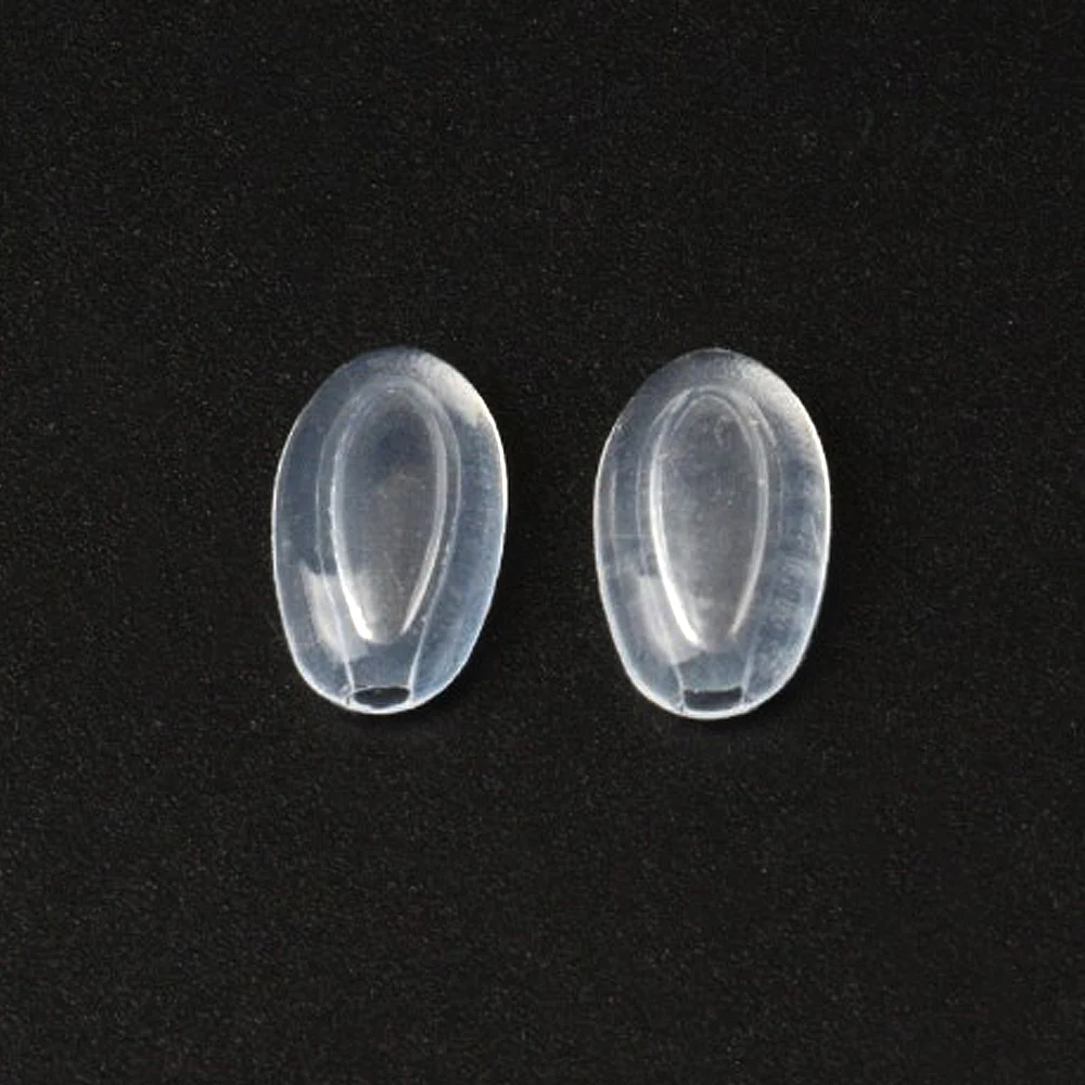 100pcs/50pairs 안경 안경 부드러운 실리콘 코 패드 안경 액세서리 부품에 밀어 넣기