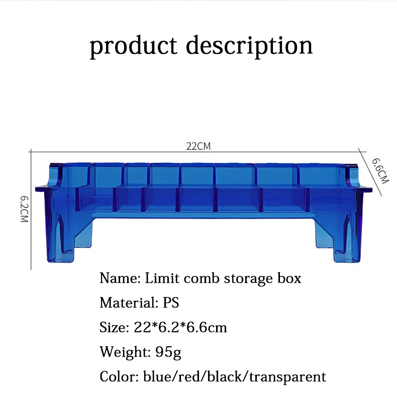 8 Grid Guide Limit Comb Cover Storage Box  Hair Clipper Rack Holder Organizer Case Salon Barber Tools，for general
