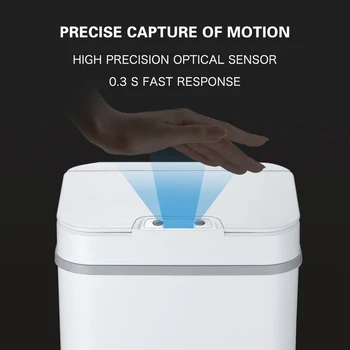 

Intelligent Induction Trash Touchless Motion Sensor Kitchen Trash Can Wide Opening Sensor Eco-friendly Waste Garbage Bin