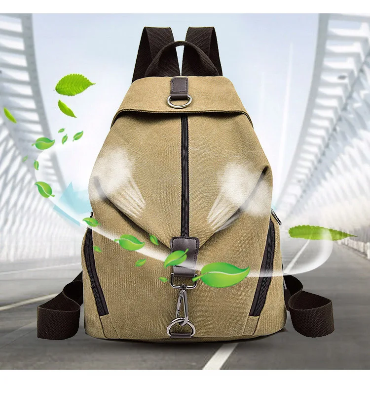2019 Female High Quality Canvas Travel Backpack Small Waterproof Casual Women Rucksacks for Girls School Bags Shoulder Back Pack (6)