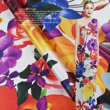 108 см широкая шелковая ткань сатин-стрейч метр цифровой струйный шелковый атлас cheongsam рубашка платье ткань шелковая ткань