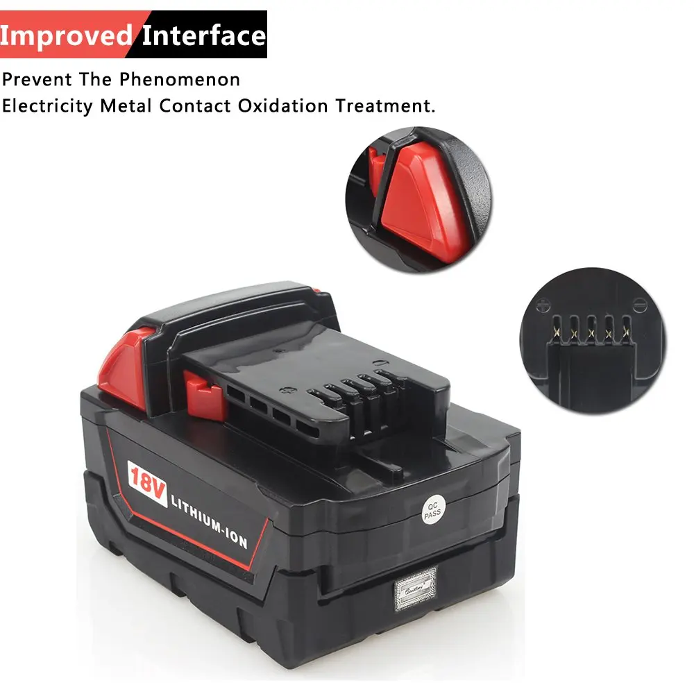 Waitley M18 18V 5.0Ah сменная литий-ионная батарея для Milwaukee M18 M18B 18v батарея совместима с M18B 48-11-1820