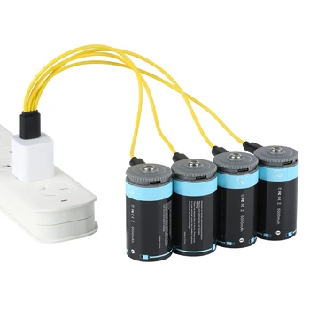 

100% capacity GTF USB 1.5V 7500mwh 5000mAhrechargeable lithium battery double triple D battery lithium-ion battery with USB char