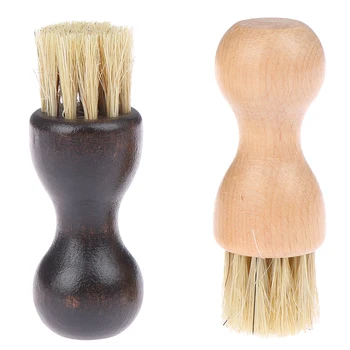 

1pcs Wooden Handle Polish Bristle Hair Buffing Brush Shoes Shine Brush Mini Gourd Shoes Oil Brush Dropshipping