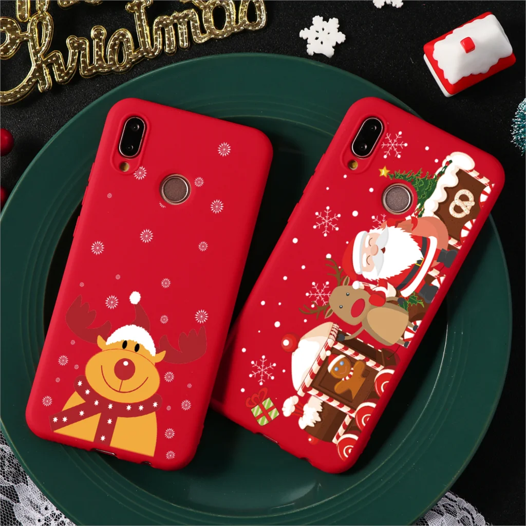 

Christmas Deer Matte Silicone Case For Huawei Y6 Y7 Pro 2019 P8 P9 P10 P20 P30 Pro Mate 20 Lite For Honor 8X 7A 9 10 Lite Play