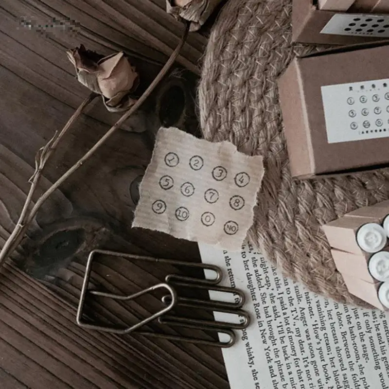 1 комплект винтажная серия цифр штамп DIY деревянные резиновые штампы для stationery канцелярские принадлежности Скрапбукинг Стандартный штамп