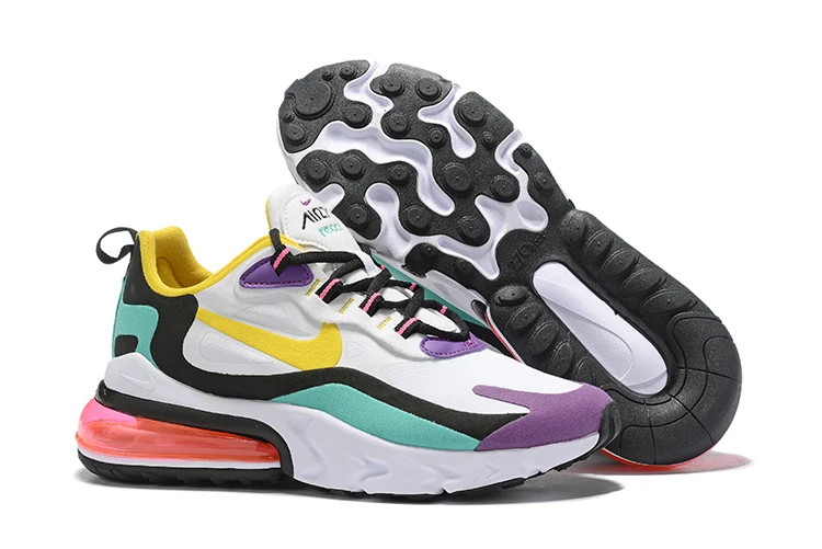 И аутентичный с Nike Air Max 270 реагируют Для женщин кроссовки дышащая и удобная спортивная обувь AT6174-101