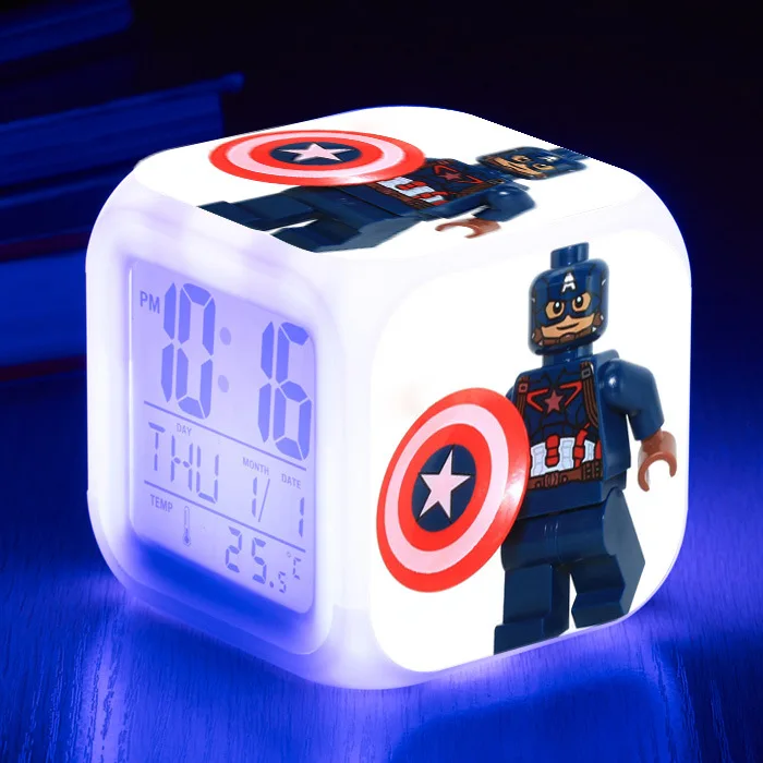 Мультяшный будильник детские игрушки фильм мастера Кружитцу светодиодные Будильник, цифровой часы wake up света настольные reveil wekker