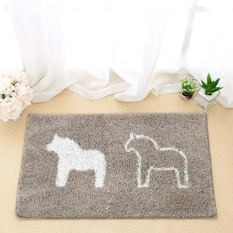 Tufted ткань кухня длинные Коврики Нескользящие впитывающие ванная комната пол половик дверной коврик в спальню мягкий стол стелька