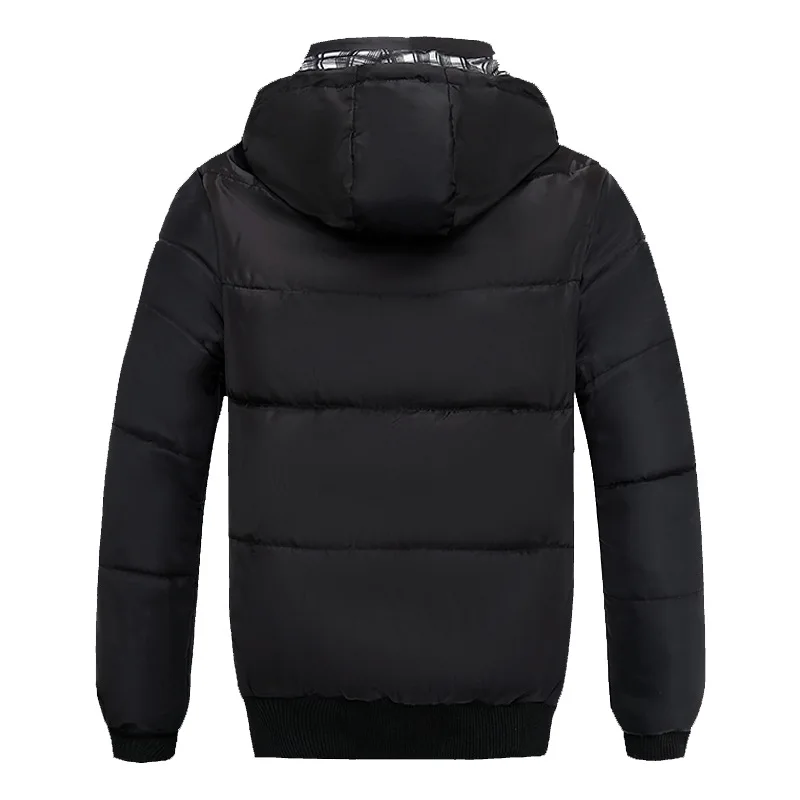 New Men Winter Jacket Coats Quality Cotton Padded Hooded Wadded Thick Warm Outerwear Casual Male Parkas