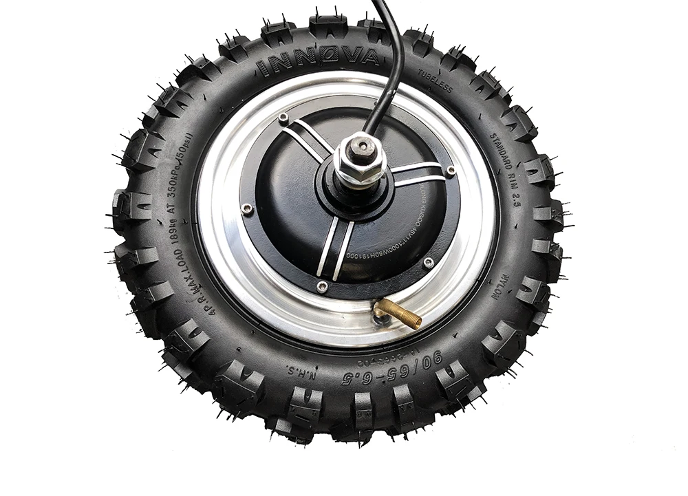 Discount High Speed Tyres 11 inch Hub Motor Kit 48V1000W1500W Electric Motorcycle Engine BuggyGearless Motor 60km/h Electric Kit Fat Tyre 23