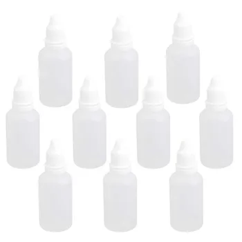

10pcs 30ml Plastic Vacuum Flasks Pressure Dropper for eyedrops Laboratory Liquid White