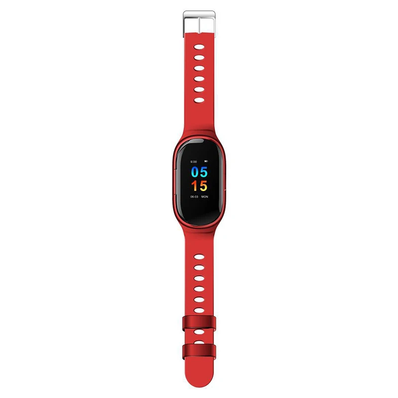 OTTWN M1 AI умные часы с Bluetooth наушником фитнес-трекер монитор сердечного ритма Смарт-браслет длительное время ожидания спортивные часы - Цвет: Red