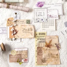 Mini cartes postales, bloc Notes, série Prologue doux dans le timbre, Scrapbooking, papier, autocollants pour animaux de compagnie, planificateur