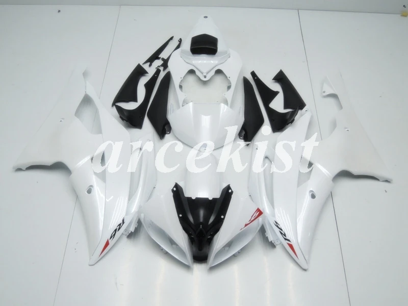 ABS мотоцикл полный обтекатель комплект подходит для YAMAHA YZF-R6 2008- 08 09 10 11 12 13 14 15 16 комплект кузова белый