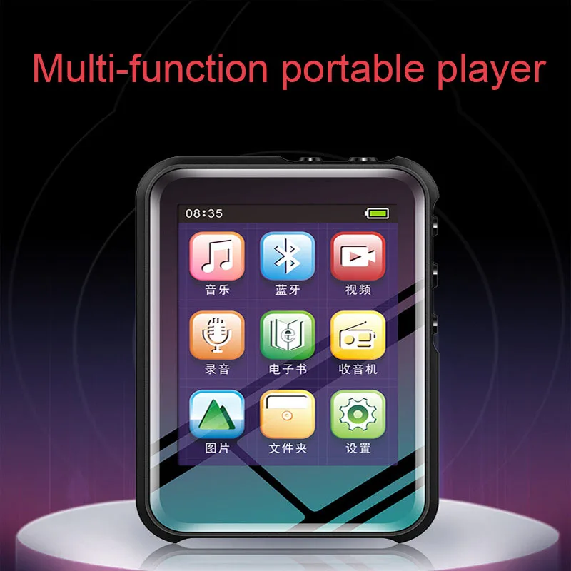 AAAE топ-мини ABS MP3-плеер встроенный 8G Bluetooth Hifi с динамиком полный пресс-экран fm-радио Usb Flac аудио бег Walkman S