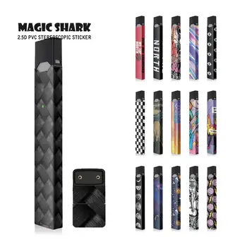 

Magic Shark Fashion Eyes Brain Moon Star Sky Stereo Colorful PVC Sticker for Juul Case Full Wrap Film for Juul