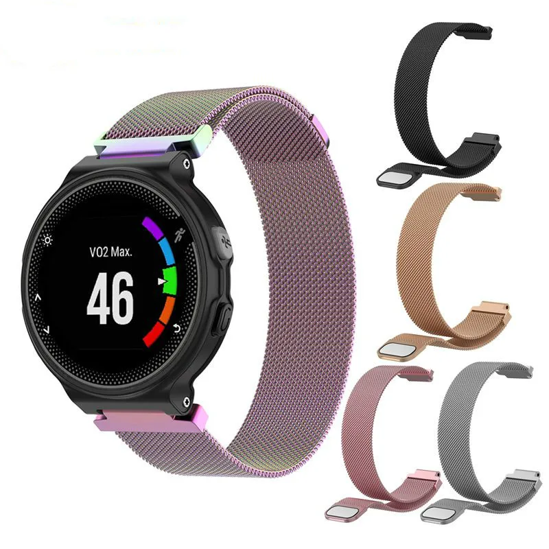 

Milanese loop strap For Garmin Forerunner 220 235 235 735 Stainless steel Magnetic Watch Band Sport Strap For forerunner 735xt