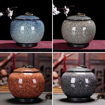 

New 4 color Ceramics Pet Cremation Memorial Urn Jar for Dog Cat Bird Mouse Ashes Keepsake Storage Box 12.5x11.5cm