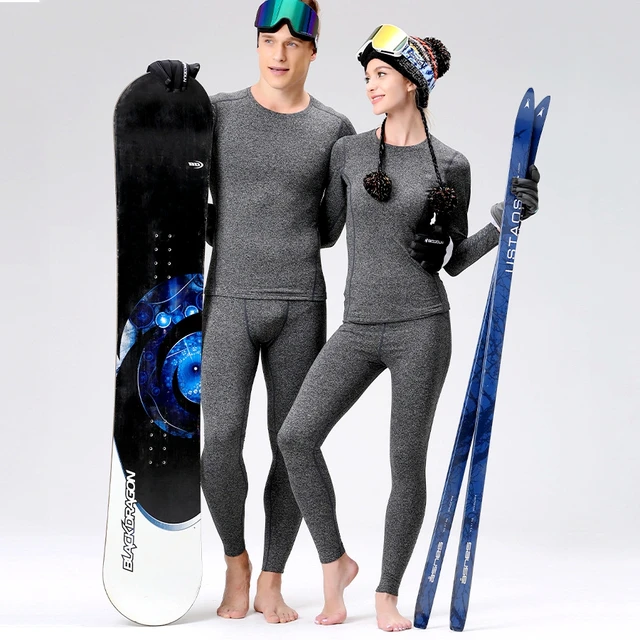 Ensemble de sous-vêtements thermiques de ski pour hommes et femmes, T-shirt  chaud de ski sportif, snowboard, séchage rapide imbibé, hiver, nouveau -  AliExpress
