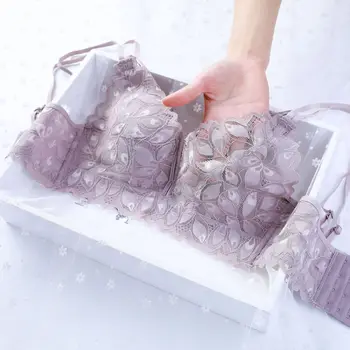 

2020 Summer New Products Bra Set Beauty Back Non-Steel Ring Underwear Push up Anti Sagging Adjustable Bra