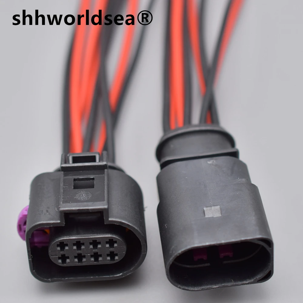 

shhworldsea 8 Pin 1J0 973 714 1.5mm Auto Waterproof Connector Car Radar Gearbox Wiring Harness Socket 1J0973714 For VW Audi