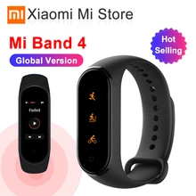 Xiaomi mi Band 4 SmartBand mi Band 4 Браслет фитнес-трекер для измерения сердечного ритма Bluetooth 5,0 50 м водонепроницаемый