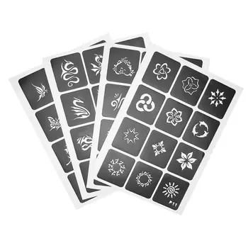 

Temporary tattoo stencils, black self-adhesive tattoos stencil arm back body painting tattoo stencils semi-permanent