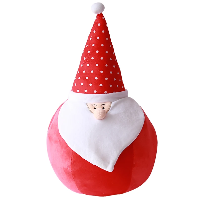 Round Santa Clause Рождественский снеговик, лось, Санта-Клаус, мягкие плюшевые игрушки, мягкая плюшевая Рождественская кукла, рождественский подарок, вечерние украшения - Цвет: Round Santa Clause