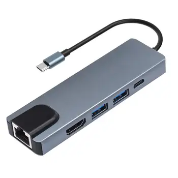 

5 in 1 Docking Station for Type-C Data PD Charging Port /Hub