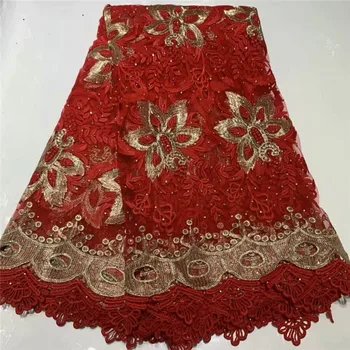 

Latest French Nigerian Laces Fabric High Quality Tulle African Laces Fabric for Wedding dress African French Tulle Lace 2L84-55