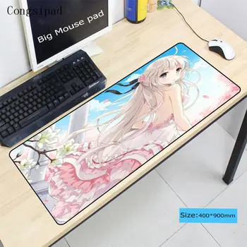

900*400*2mm XL Japan Anime Large Speed Mouse Pad Gamer Mousepad Best Wife Girl Friend Sister Gift For CSGO DOTA LOL