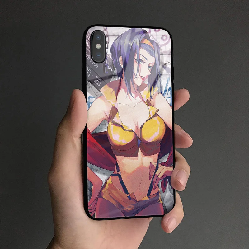Космический ковбой Bebop Coque мягкий силиконовый стеклянный чехол для телефона, чехол для Apple iPhone 6 6s 7 8 Plus X XR XS 11 Pro max - Цвет: SCBAE 7