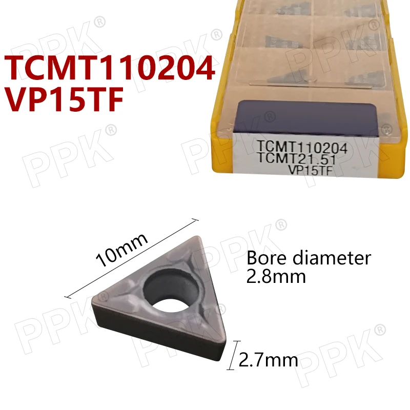 

TCMT110204 TCMT21.51 VP15TF Carbide Inserts Internal Turning Tools Cutting Tool CNC tools Lathe cutter