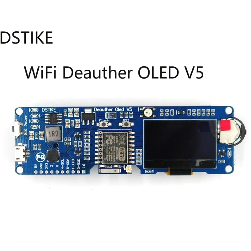 DSTIKE WiFi Deauther OLED V5 ESP8266 макетная плата антенна 4 МБ ESP-07 18650 Батарея защита от обратной