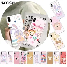 MaiYaCa de dibujos animados lindo Duffy amigos shelliemay oso novedad fundas teléfono carcasa para iphone 11 pro 8 7 66S X XS X MAX 5S SE XR(China)