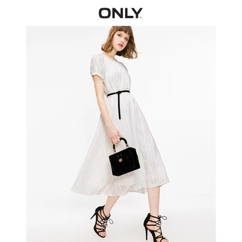 

ONLY Women's Mid-length Cinched Waist A-lined 100% Cotton Dress | 119207510
