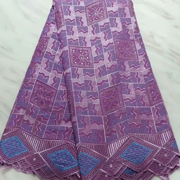 light purple Новейшая африканская кружевная ткань из бисера высокого качества Королевский синий нигерийский французский воск кружевная ткань для нигерийской свадебной вечеринки - Цвет: light purple