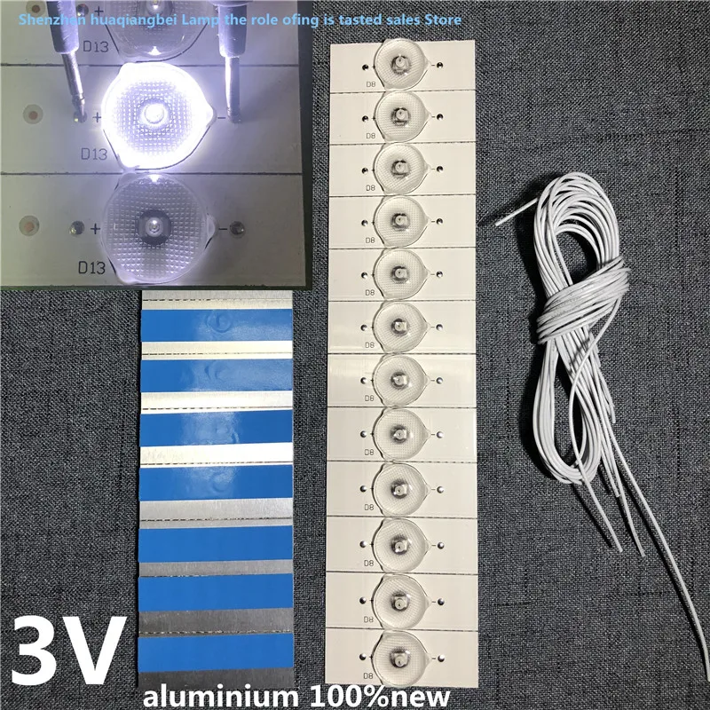 SMD LED Linsen Perlen 20/50 Stück 3/6v Smd Lampe Perlen Mit Optischen Linsen Flitter Für 32 Led Stripe 5 Mm