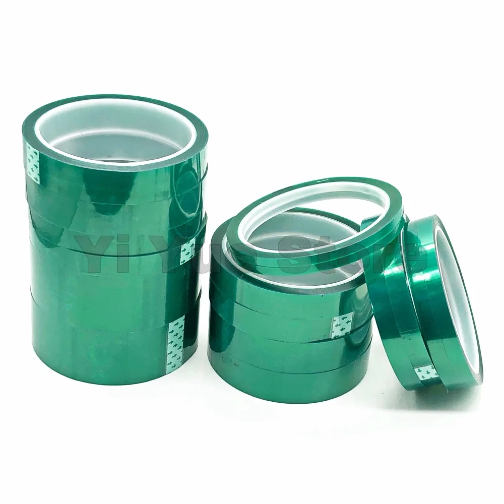 33M x 581012152025MM Green High Temperature Resistant Tape Polyimide PET Tape For Electric Taskgrillspowder coating (2)