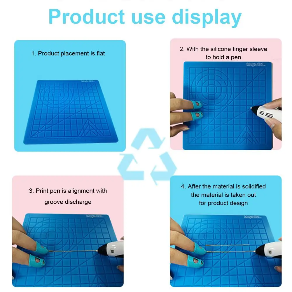 3D Печатный коврик для ручек Геометрическая копия DIY 3D коврик для рисования аксессуары термостойкий, прочный и перерабатываемый