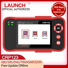 השקת CRP123 משלוח עדכון מקוון השקת X431 Creader CRP123 ABS, SRS, הילוכים ומנוע קוד סורק 4 מערכות OBDII